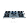 Cooktop 5 Bocas Infinity Tripla Chama com Vidro Eiger - Fischer