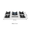 Cooktop 5 Bocas Infinity Tripla Chama com Vidro Branco - Fischer