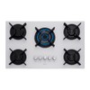 Cooktop 5 Bocas Infinity Tripla Chama com Vidro Branco - Fischer
