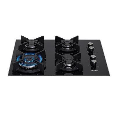 Cooktop 4 Bocas Infinity Tripla Chama com Vidro Preto - Fischer