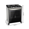 Fogão de Piso 5 Bocas Gran Cheff Tripla Chama com Grill 127v Inox - Fischer