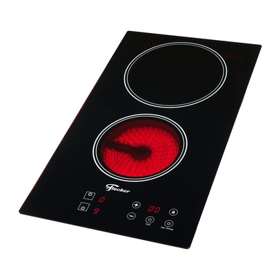 Cooktop 2 Bocas Elétrico Mesa Vitrocerâmica Touch 220v Preto - Fischer