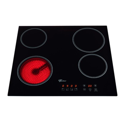 Cooktop 4 Bocas Elétrico Mesa Vitrocerâmica Touch 220v Preto - Fischer