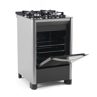 Fogão de Piso 4 Bocas Gran Cheff Gás com Vidro Bivolt Preto - Fischer