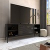 Rack para TV Até 55 Polegadas Heron 1 Porta Preto - Panorama Móveis