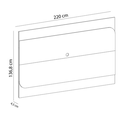Rack com Painel para TV Até 86 Polegadas Seleto 2 Portas Cedro/Off White - Pnr Móveis