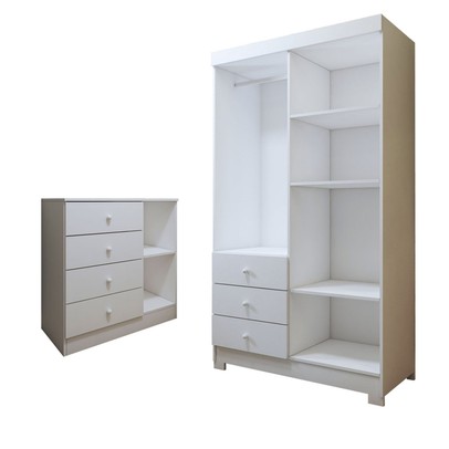 Quarto Infantil Completo Escotilha 5 Portas 7 Gavetas Branco - Panorama Móveis