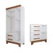 Quarto Infantil Completo Kids 4 Portas 6 Gavetas Branco/Nature - Panorama Móveis