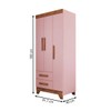 Quarto Infantil Completo Kids 4 Portas 6 Gavetas Rosa/Nature - Panorama Móveis