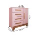 Quarto Infantil Completo Kids 4 Portas 6 Gavetas Rosa/Nature - Panorama Móveis