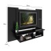 Painel para TV Até 48 Polegadas 2 Nichos Preto - Fellicci