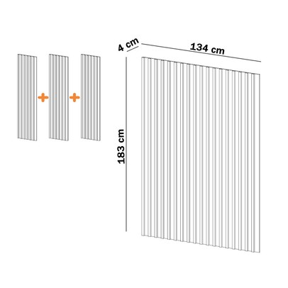 Painel para TV 100% Mdf Ripado Fendi Pa73fe - Dalla Costa