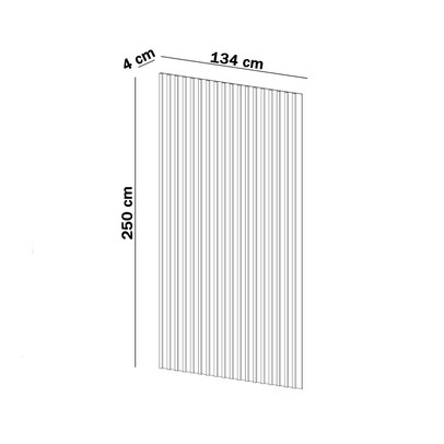 Painel para TV 100% Mdf Ripado Fendi Pa75 Fe - Dalla Costa
