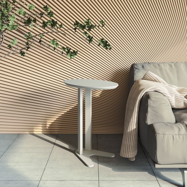 Mesa de Canto Oval 100% Mdf - Off White