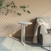 Mesa de Canto Oval 100% Mdf - Off White