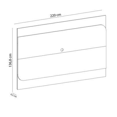 Rack com Painel  para TV Até 80 Polegadas Seleto 2 Portas Pinho/Off White - Pnr Móveis