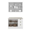 Cozinha Compacta Americana 5 Portas 3 Gavetas Branco - Henn
