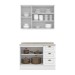 Cozinha Compacta Americana 5 Portas 3 Gavetas Branco - Henn