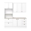Cozinha Compacta Americana 7 Portas 5 Gavetas 100% Mdf Branco -  Henn