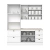 Cozinha Compacta Americana 7 Portas 5 Gavetas 100% Mdf Branco -  Henn