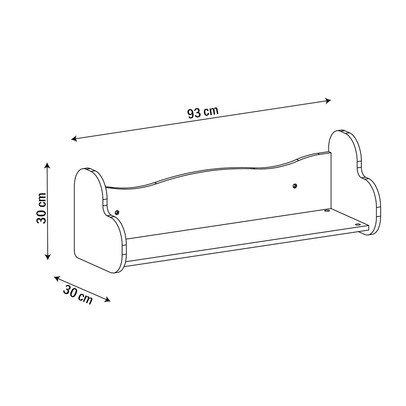 Prateleira Decorativa Love Branco - Artely