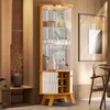 Cristaleira Marina 4 Portas Cinamomo/Off White - Madetec