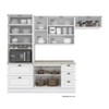 Cozinha Completa Americana 8 Portas 5 Gavetas 100% Mdf  Branco Hp - Henn