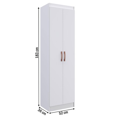 Armário Multiuso Ibiza 2 Portas 4 Prateleiras 4099 Branco - Doripel