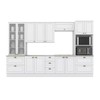 Cozinha Completa Americana 12 Portas 7 Gavetas com Vidro 100% Mdf Branco Hp -  Henn