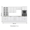 Cozinha Completa Americana 12 Portas 7 Gavetas com Vidro 100% Mdf Branco Hp -  Henn