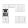Cozinha Compacta Americana 8 Portas 5 Gavetas 100% Mdf Branco - Henn