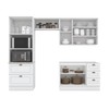 Cozinha Compacta Americana 8 Portas 5 Gavetas 100% Mdf Branco - Henn