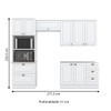 Cozinha Compacta Americana 8 Portas 5 Gavetas 100% Mdf Branco - Henn