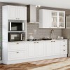 Cozinha Completa Americana 9 Portas 5 Gavetas com Vidro 100% Mdf  Branco - Henn