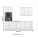 Cozinha Completa Americana 9 Portas 5 Gavetas 100% Mdf  Branco - Henn