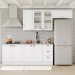 Cozinha Completa Americana 8 Portas 3 Gavetas com Vidro 100% Mdf  Branco - Henn