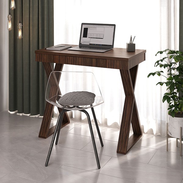 Mesa Escrivaninha Veneza Ii 1 Gaveta Pau/Ferro - Artany Móveis