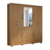 Guarda-Roupa Casal Napole 8 Portas 4 Gavetas com Espelho Atacama - Aramóveis