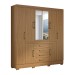 Guarda-Roupa Casal Napole 8 Portas 4 Gavetas com Espelho Atacama - Aramóveis