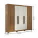 Guarda-Roupa Casal Valencia 8 Portas 4 Gavetas Ripado Atacama/Areia - Aramóveis