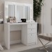 Penteadeira Camarim 3 Gavetas Beauty com Espelho e Bocais para Lâmpada Branco - Panorama Móveis