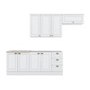 Cozinha Completa Americana 8 Portas 3 Gavetas 100% Mdf Branco - Henn
