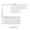 Cozinha Completa Americana 8 Portas 3 Gavetas 100% Mdf Branco - Henn