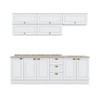 Cozinha Completa Americana 10 Portas 3 Gavetas 100% Mdf Branco - Henn