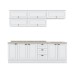 Cozinha Completa Americana 10 Portas 3 Gavetas 100% Mdf Branco - Henn