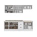 Cozinha Completa Americana 10 Portas 3 Gavetas 100% Mdf Branco - Henn