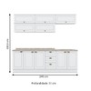 Cozinha Completa Americana 10 Portas 3 Gavetas 100% Mdf Branco - Henn