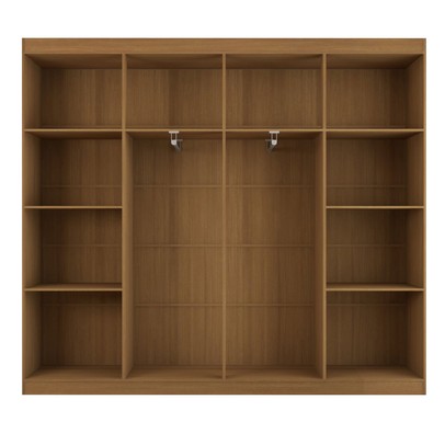 Guarda-Roupa Casal Ele e Ela 8 Portas 8 Prateleiras Cinamomo/Chumbo - Panorama Móveis