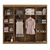 Guarda-Roupa Ele e Ela 8 Portas 8 Prateleiras com Espelho Cinamomo/Off White - Panorama Móveis