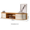 Rack para TV Até 75 Polegadas Algarve 2 Portas 1 Prateleira Suspenso Cinamomo/Off White - Madetec